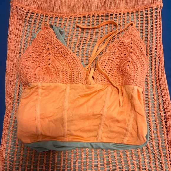 JLUX Elegant Vibrant Orange Knit Two Piece Set - Picture 2 of 4